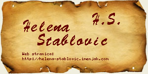 Helena Stablović vizit kartica